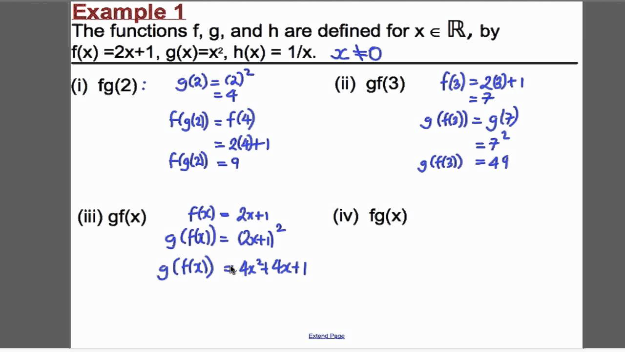 Composite Function Exam Questions (examples, solutions, worksheets Intended For Composite Function Worksheet Answer Key