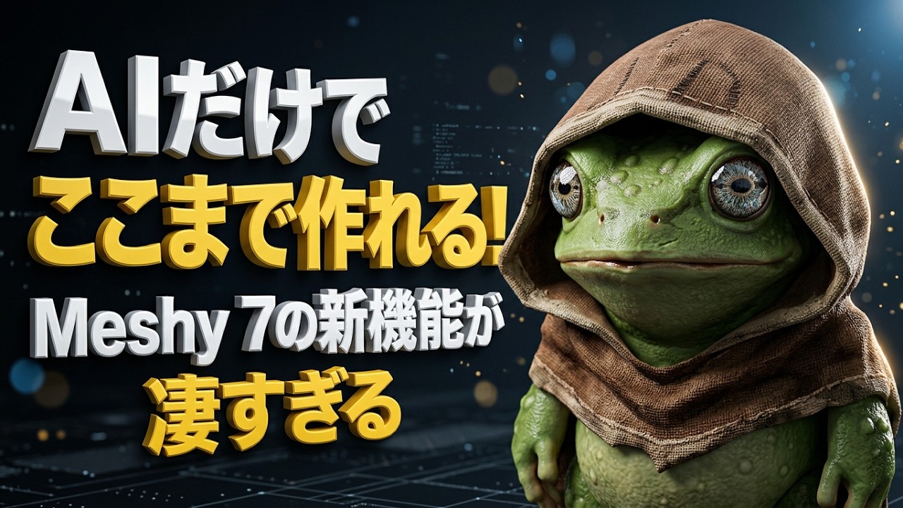 AIだけでここまで作れる!Meshy 7の新機能が凄すぎる