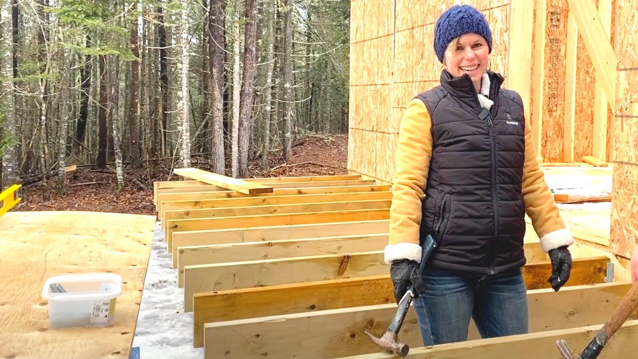 Building Off Grid Cabin In The Canadian Wilderness | DIY Deck Covered ...