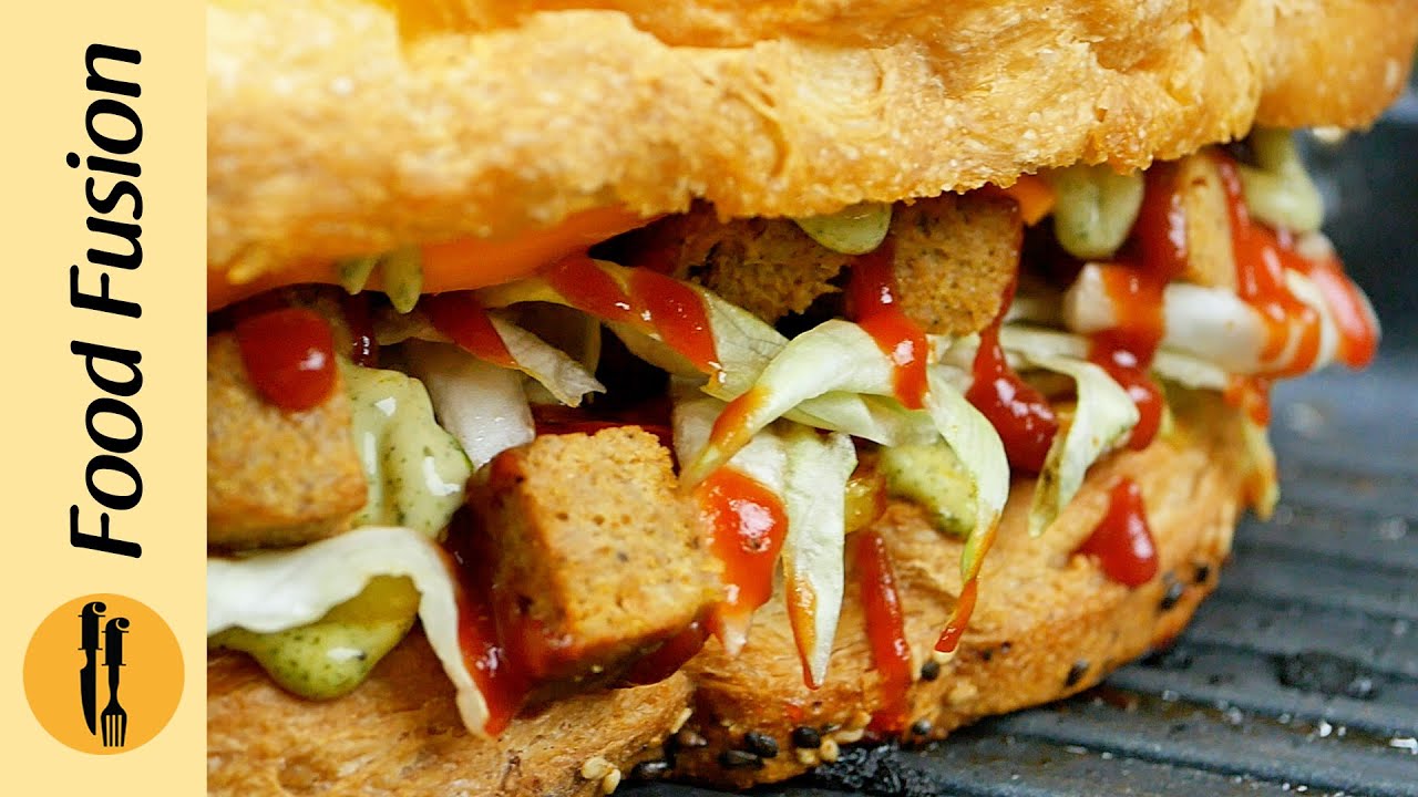 Quick and Easy Grilled Sandwich with Tikka Chunks Recipe By Food Fusion