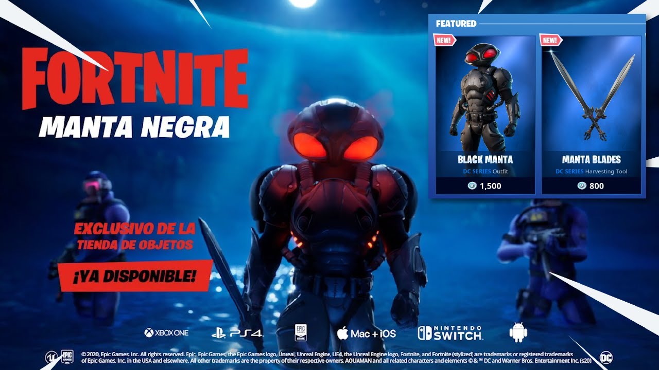 Manta Negra ya está aquí - Black Manta TRAILER | FORTNITE - YouTube