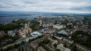 Місто Черкаси. Україна. Панорама з повітря.
