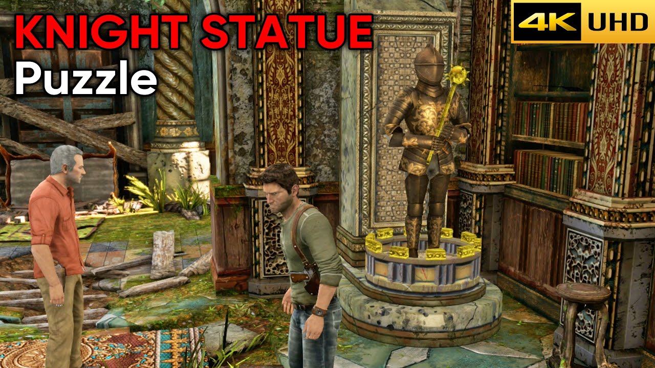 СТАТУЯ РЫЦАРЯ. Головоломка. Глава 6. Uncharted 3: Иллюзии Дрейка [4K 60 кадров в секунду]