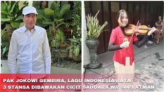 Download lagu Cicit Saudara WR Supratman Nyanyi Lagu Indonesia Raya 3 Stansa Di Kediaman Pak Jokowi