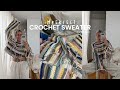 Imperfect sweater crochet tutorial  leftover yarn beginner friendly one stitchpattern