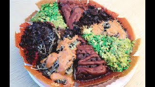 Indonesian Sweet Pancake - Martabak Manis - Street Food in Indonesia