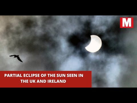 Partial eclipse of the sun seen in the UK and Ireland | Eclipse - YouTube