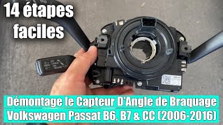 Comment retirer (demontage) le Capteur D’Angle de Braquage de Volkswagen Passat B6, B7, CC 20062016