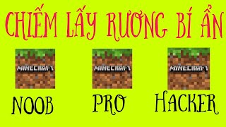 Thử thách Minecraft: Chiếm lấy rương bí ẩn NOOB vs PRO vs HACKER