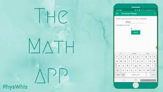 The Math App - by Phys Whiz  [Introduction] screenshot 3