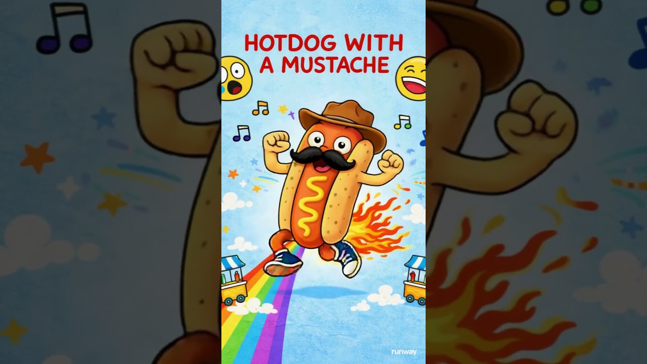 Hotdog with a mustache 🌭🎩