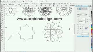 رسم أشكال وزخارف إسلامية بسهولة عن طريق الكوريل درو Youtube