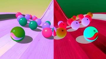 Marble Run vs Reverse  gameplay ball Colour Run walkthrough , iOS Android New Update ( part : 1579 )