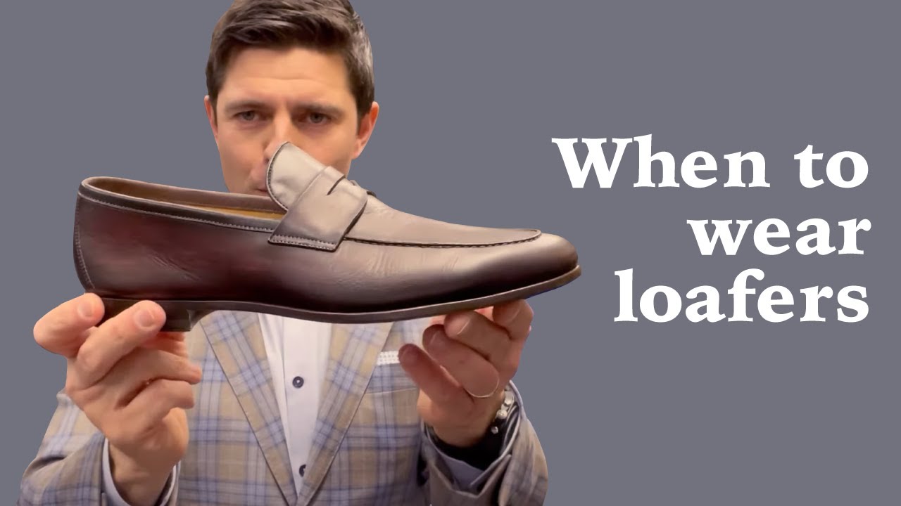 Settle Retningslinier impuls Should You Wear Loafers With a Suit? - YouTube