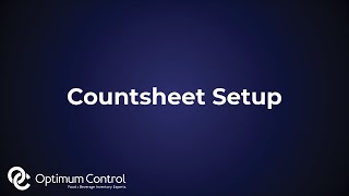 Famous Countsheet Setup | Optimum Control Net Worth