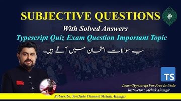 giaic typescript exam subjective questions | typescript quiz leaked question