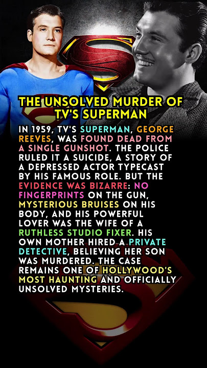 The Unsolved Death of TV's Superman.