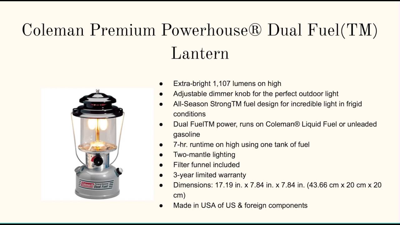 Best Coleman Lantern Made YouTube