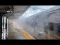 High Speed Amtrak Train Launches Snow At Unsuspecting Passengers @ Princeton Junction!