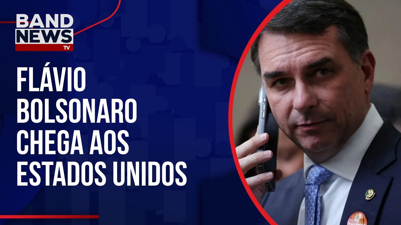 [AO VIVO] Flávio Bolsonaro chega aos Estados Unidos