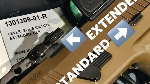 Sig P320 extended slide catch