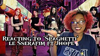 Reacting to 'Spaghetti' le Sserafim featuring Jhope for the FIRST TIME