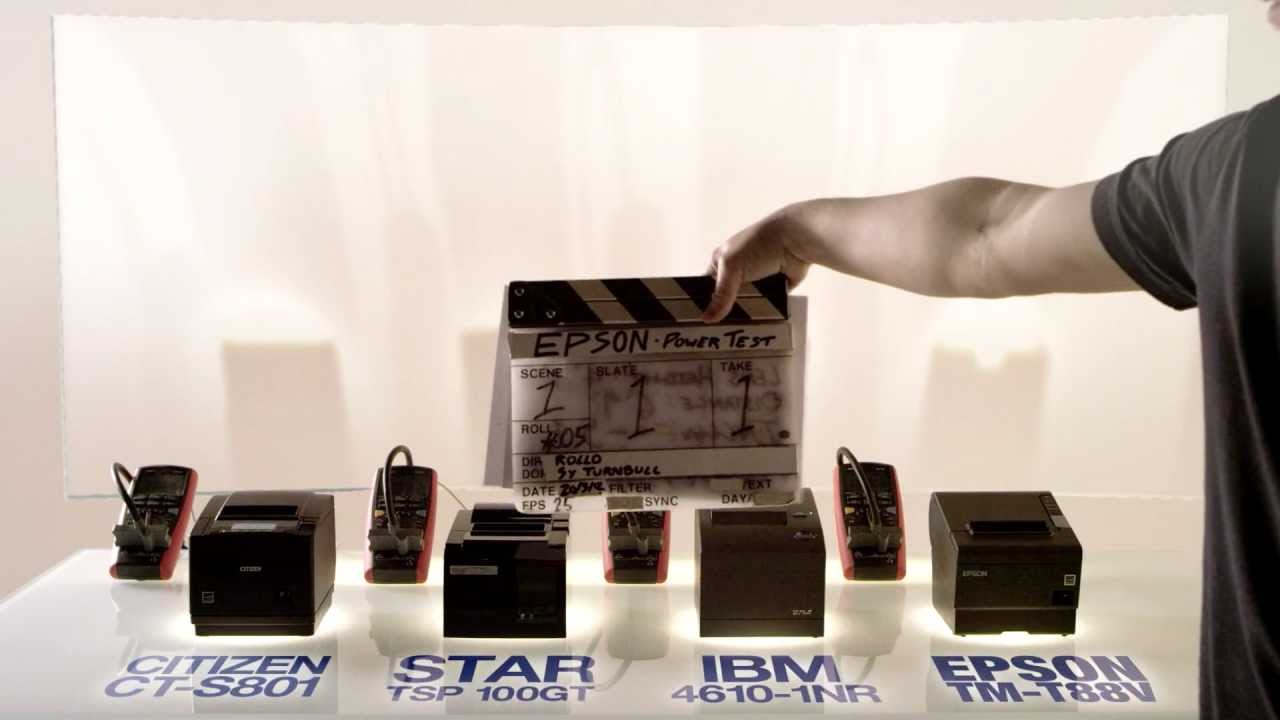Epson Retail printer power consumption comparison YouTube