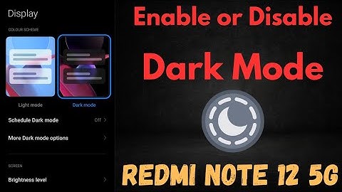 How to Enable Dark Mode in Redmi Note 12 5G | Turn Off Dark Mode Xiaomi Phone