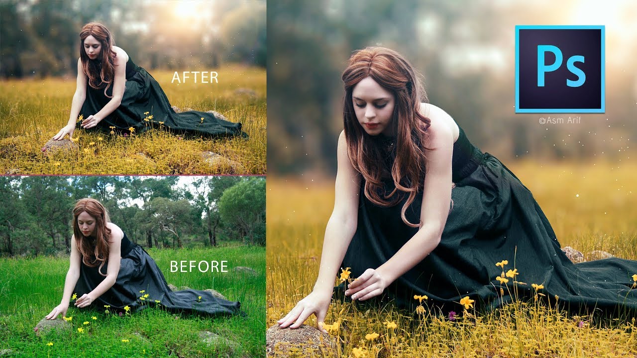  Photoshop  Tutorial How to Edit  Outdoor Portrait Blur 