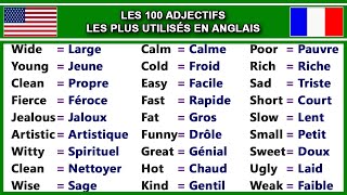 LES 100 ADJECTIFS LES PLUS UTILISÉS EN ANGLAIS || MOST 100 USED ADJECTIVES IN ENGLISH