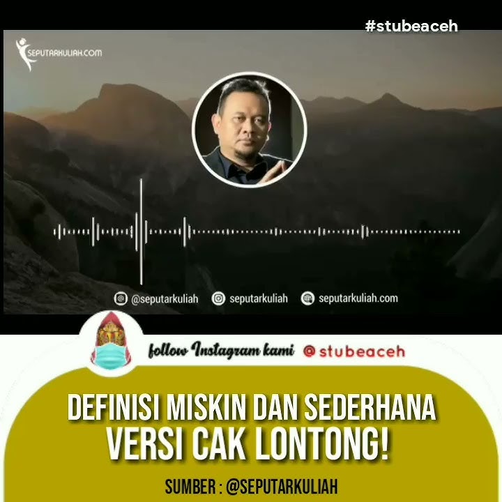 DEFINISI MISKIN DAN SEDERHANA VERSI CAK LONTONG