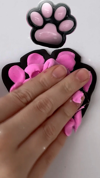Squishy Silicone Taba💕#catpaw #squishy #catfood #airclay #revers #art #ytshorts #funny