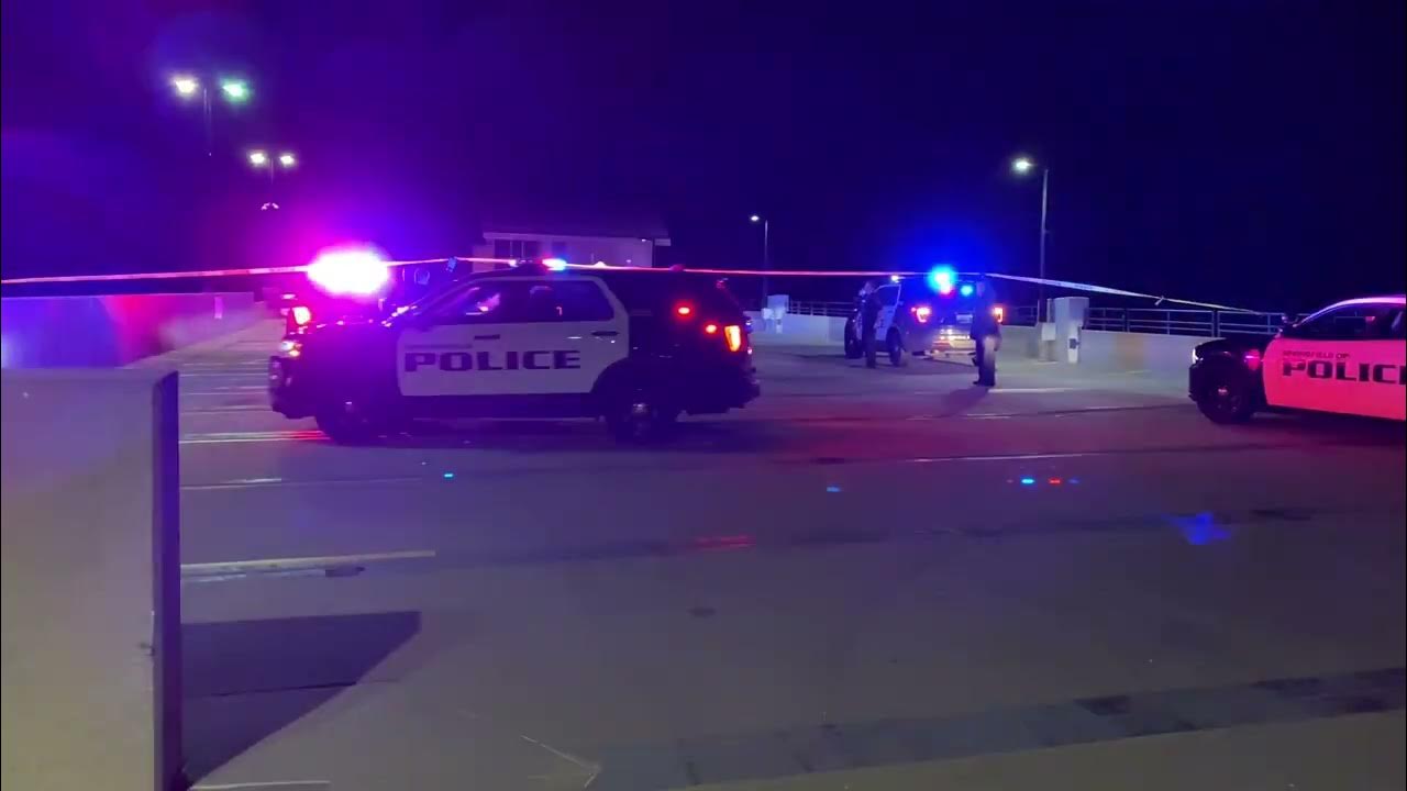 Springfield Police set up crime scene tape at shooting incident in downtown Springfield Mo 1227