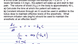 Pharmacokinetics Example (Dosing a Patient)