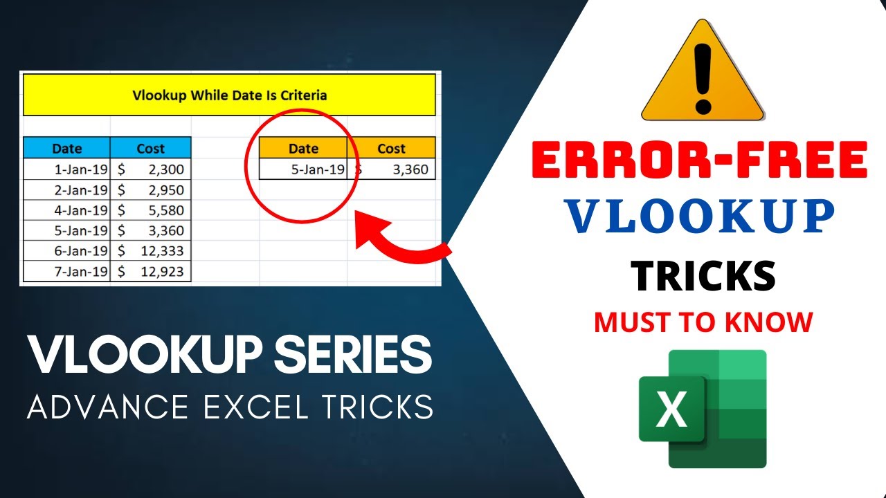 How to use VLOOKUP Function in Microsoft Excel where criteria is a date ...