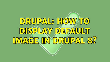 Drupal: How to display default image in Drupal 8?