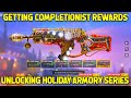 Unlocking holiday armory series all 6 legendary guns completionist rewards codm s11 2023 cod mobile