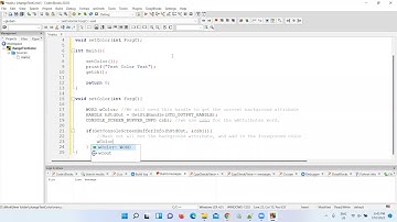 Change text color in C console application