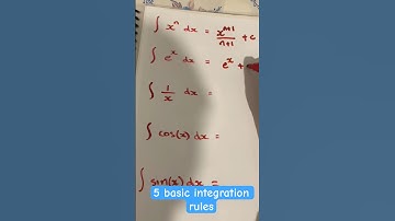 5 Integration Rules you must know! #math #calculus #integral  #mathmethods #shorts #integrationrules