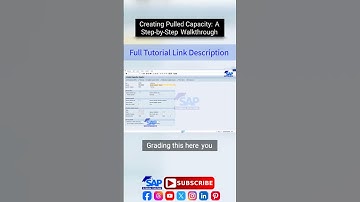 Hoe u getrokken capaciteit creëert | SAP PP-stamgegevens | Werkcentrum | SAP-zelfstudie voor begi...