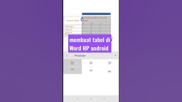 MEMBUAT TABEL DI WORD HP ANDROID