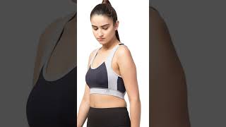 Womens Non Padded Wire Free Fourway Karara Lycra Sports Bra
