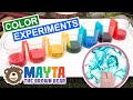 Mixing colors  walking water science experiments for kids  color changing milk