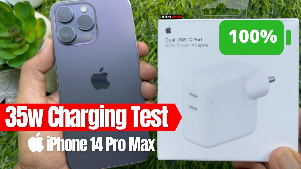 iPhone 14 Pro Max Battery Charge Test 35W Power Adapter (0 to 100