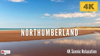 4K Flying Over Northumberland: Captivating Drone Footage Video of the UK Coastline and Nature