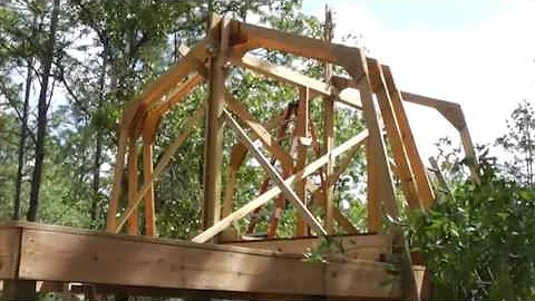 Raising Homemade Gambrel Barn Trusses by Yourself:...