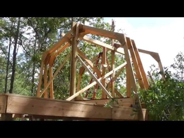 Raising Homemade Gambrel Barn Trusses By Yourself No Crane Rental Necesary Youtube