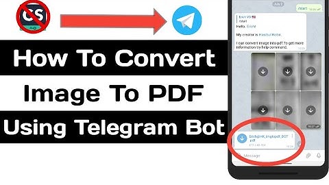 How To Convert Image To PDF Using Telegram Bot
