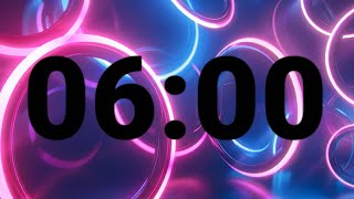 Famous 6 Minute Focus Timer ⏱️ | Big Numbers Synth Quick Focus | Productivity Timer Wealth