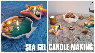 How To Make Gel Candle For Beginners / Under The Sea Candle Making / Coastal Style Decorating Ideas